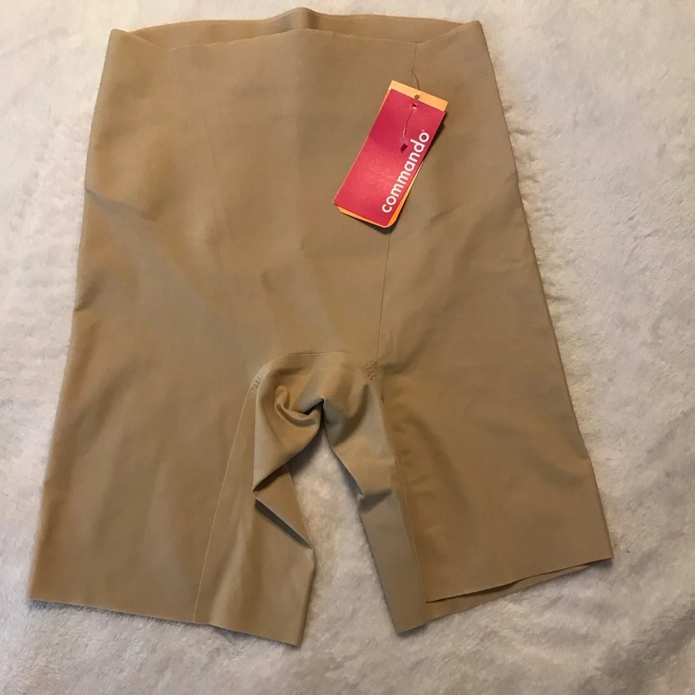 Commando Women's Beige Solid Control High Waist Shorts Shapewear Size S New - Picture 10 of 12